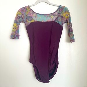 Elevé Purple Mesh Leotard